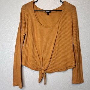 Express Long Sleeve Waffle Shirt Lightweight Size Small